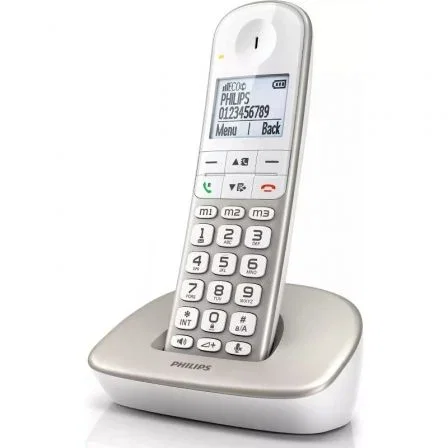 Philips Teléfono Inalámbrico XL4901S/23 Plata y Blanco